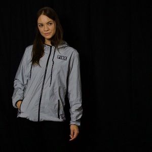 VS PINK EXCLUSIVE 002 ZIP REFLECTORS RAIN COAT